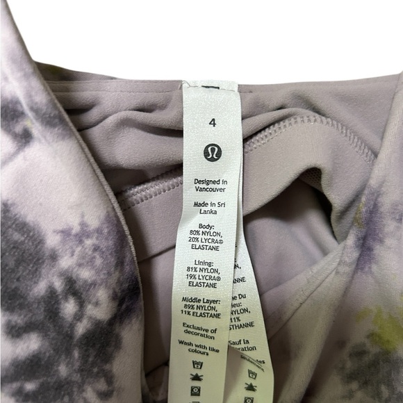 Lululemon | Align Tank Top Radial Tie Dye Mauve Grey Multi, Size 4 - Picture 5 of 6